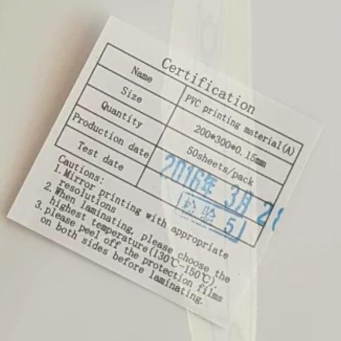 

Promo PVC ID CARD lembaran Cocok untuk GROW ink atau GROW ART PAPER. COD