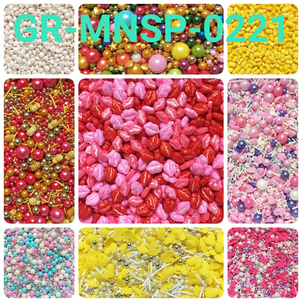 

GR-MNSP-0221 Sprinkles springkel 10gr nanas bibir bebek flamingo hati (SPRINKLES)