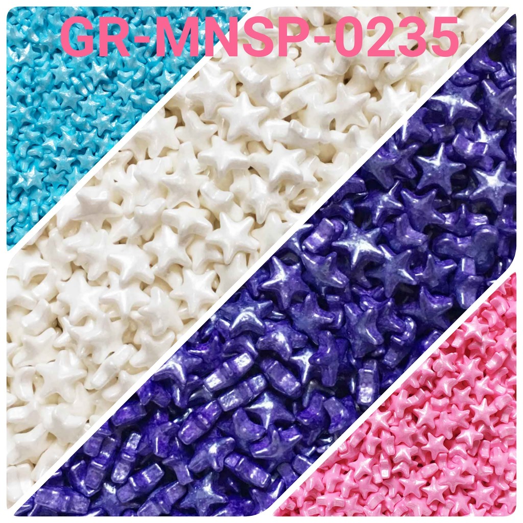 

GR-MNSP-0235 Sprinkles trimit springkel sprinkel 10gr star ungu pink (SPRINKLES)