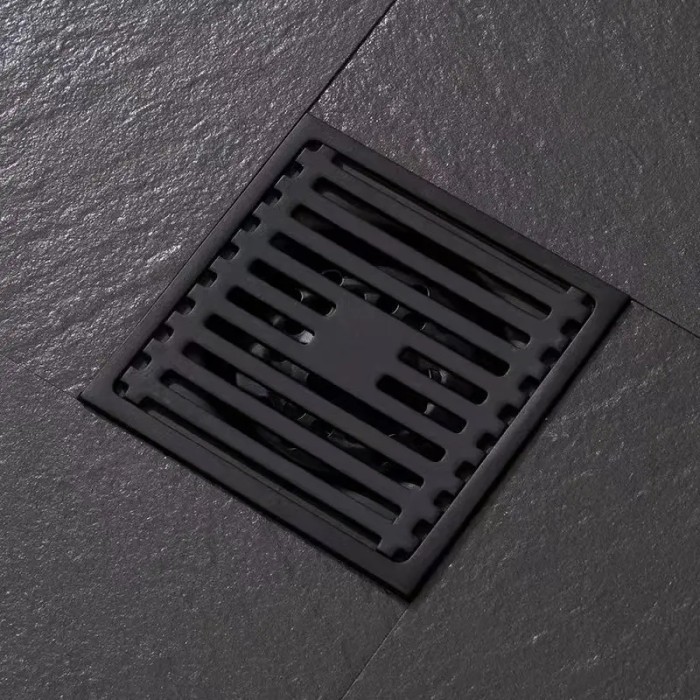 Floor Drain Kamar Mandi Hitam Saringan Pembuangan Air Kuningan Hitam