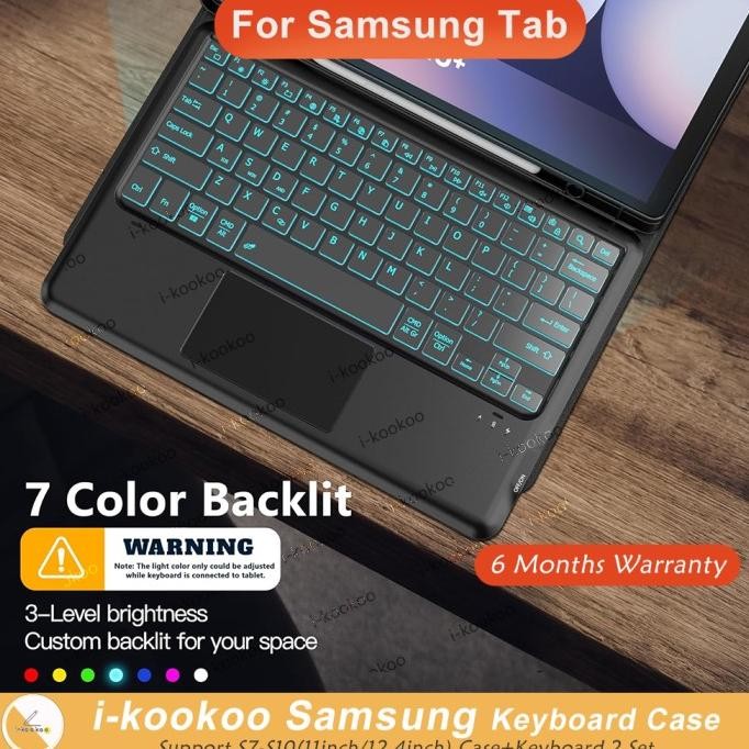 

Terlaris I-Kookoo Samsung Tab S9/S9 Fe Keyboard Case Original ,Galaxy Tab S9 Keyboard Case,Samsung Tab S9 Keyboard Case Backlit Touch Pad Keyboard With Pencil Holder For S9 Fe Plus / Tab S9 Fe /Samsung Tab S9/Samsung Tab S9 Fe Ready Stok