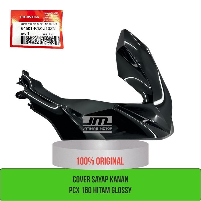Cover sayap kanan kiri pcx 160 hitam glossy