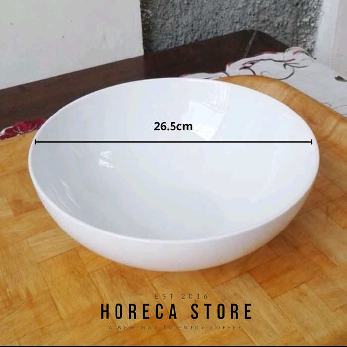 Mangkok Keramik Jumbo 27cm 11 Inch - Mangkok Keramik Putih