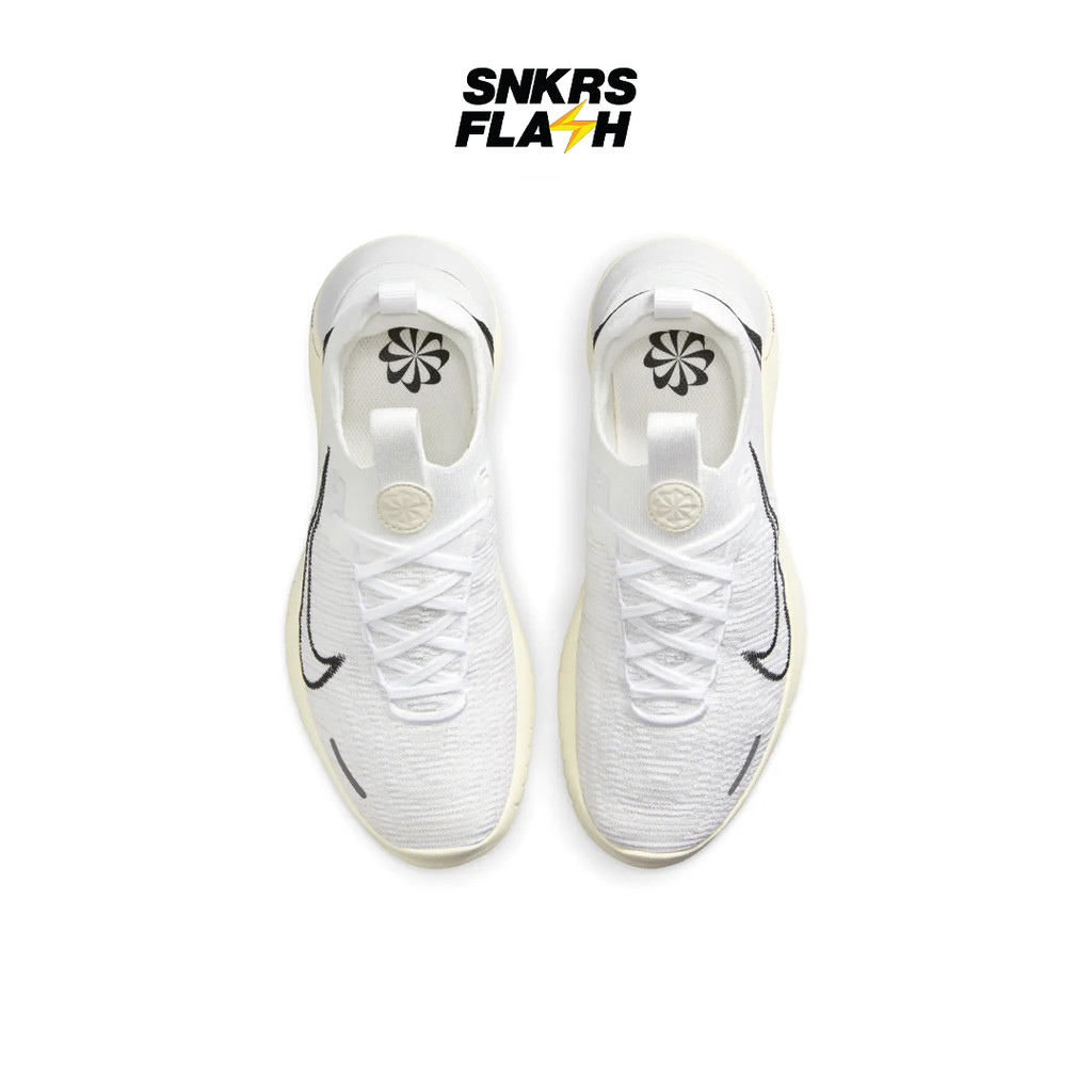 NIKE Free Rn Fk Next Nature White Black Sepatu Sneakers Wanita - DX6482100 - Size 37.5