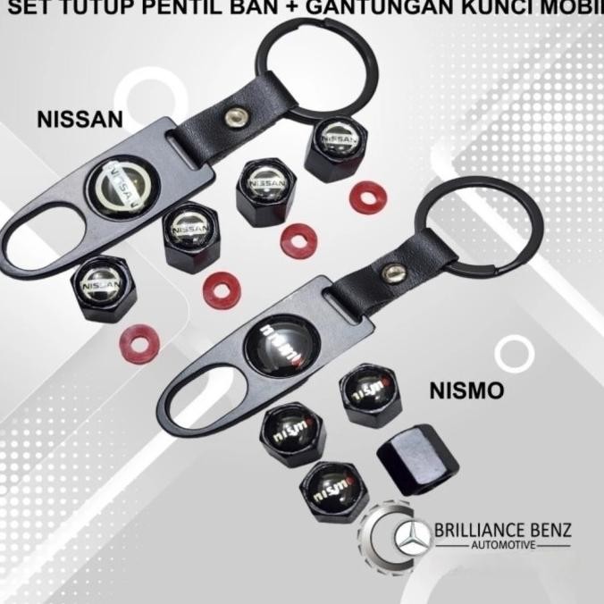 Tutup Pentil Ban + Gantungan Kunci Mobil Nissan Nismo Penutup Pentil Most Selling
