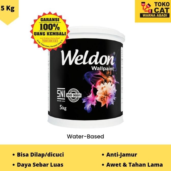 Cat Tembok Weldon 5 Kg Original