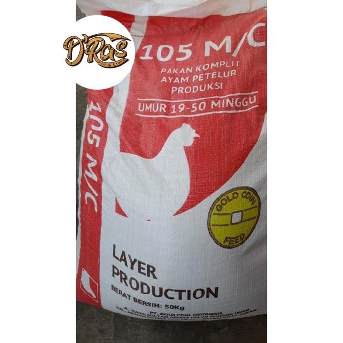 pakan ayam petelur 105 gold coin 10 kg Pakan Komplit Ayam petelur