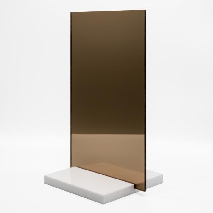 Lembaran Akrilik Mirror Cooped / Tembaga / Bronze Tebal 2Mm /  1220Mm X 2440Mm Mirror Plexiglass Bro