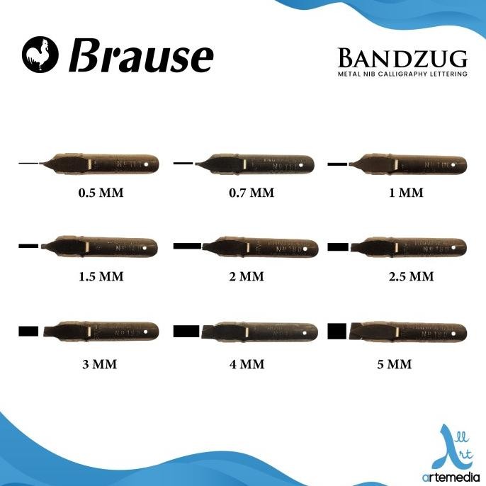 

Mata Pena Kaligrafi Brause Bandzug Metal Nib Calligraphy Lettering