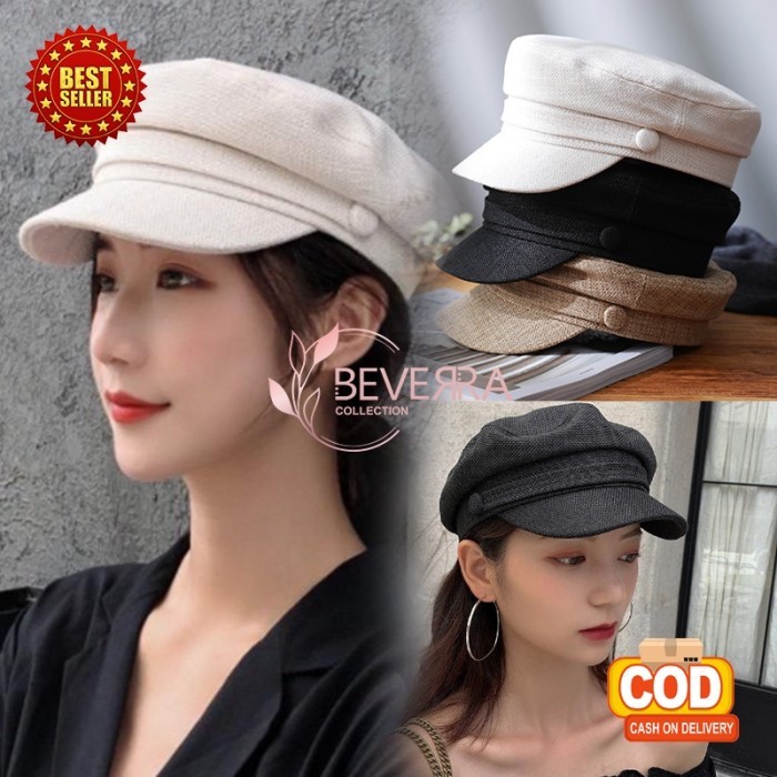 Topi Baret Korea Pria Perempuan Dewasa Model Apolo Oktagonal Pelukis