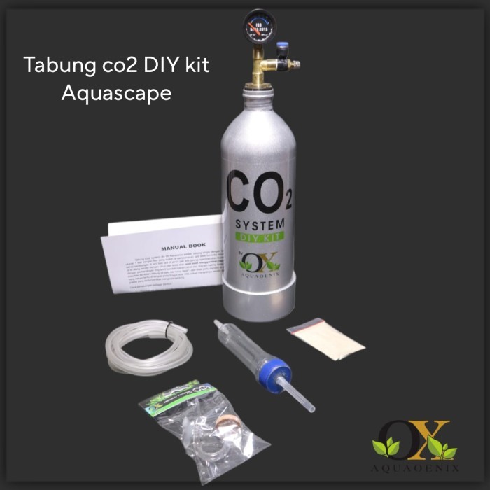 Tabung co2 alumunium DIY cisod/ragul fullset tabung co2 aquascape