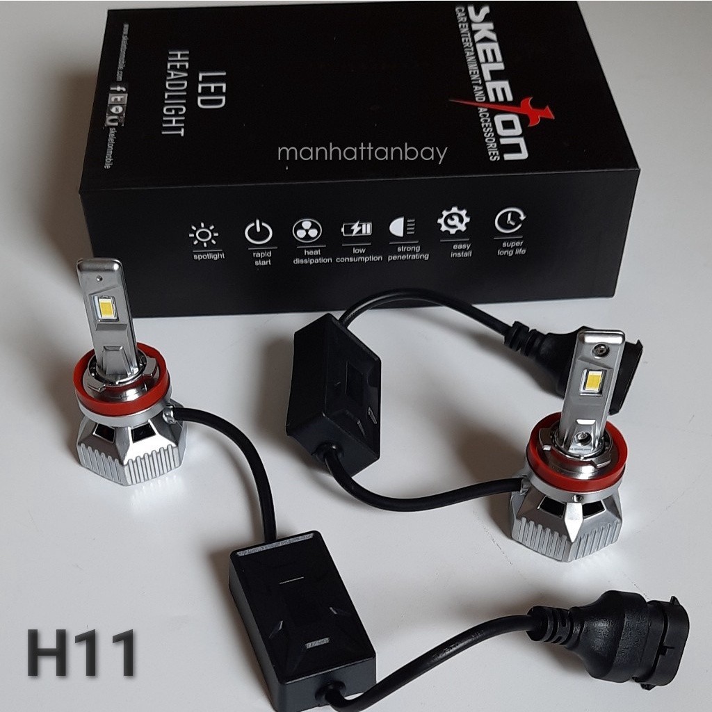 Lampu LED Mobil Skeleton CF6 Soket H4, H11, HB3, HB4, H7