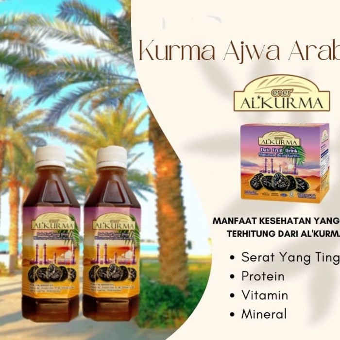 

Jus kesehatan kurma Azwa,kurma nabi isi 6 botol @330ml