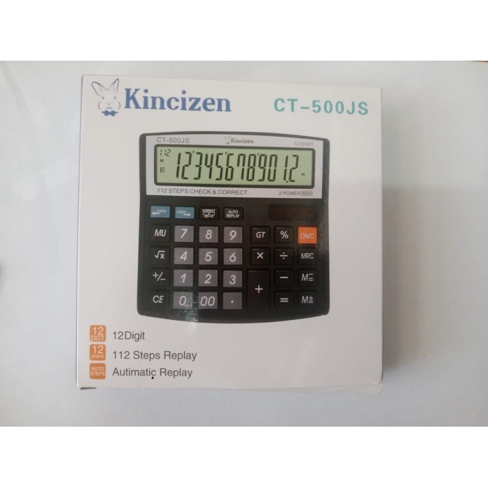 CALCULATOR 12 DIGIT CT 500 JS CHECK CORRECT - Kalkulator Meja CT 500JS