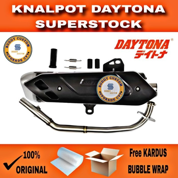 Knalpot Daytona SUPERSTOCK Beat New Deluxe Scoopy New Vario 125 150 160 PCX 150 160 Nmax New old 155