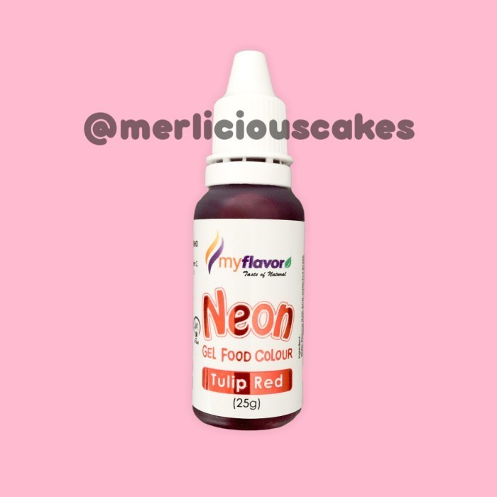 

*****] Tulip Red Neon Gel My Flavor Food Color Food Colour Pewarna Makanan