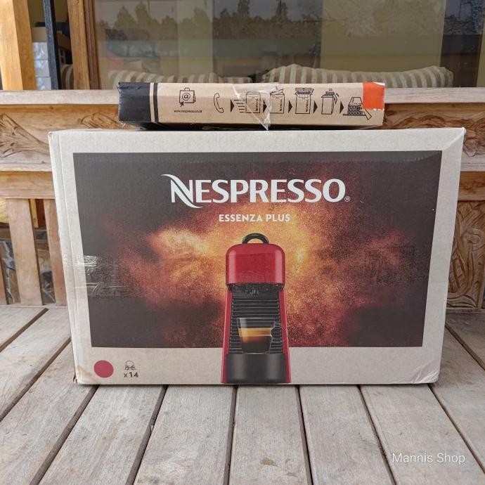 Nespresso Essenza Plus Coffee Machine - Mesin Kopi Garansi Resmi Red Jilbabputih2