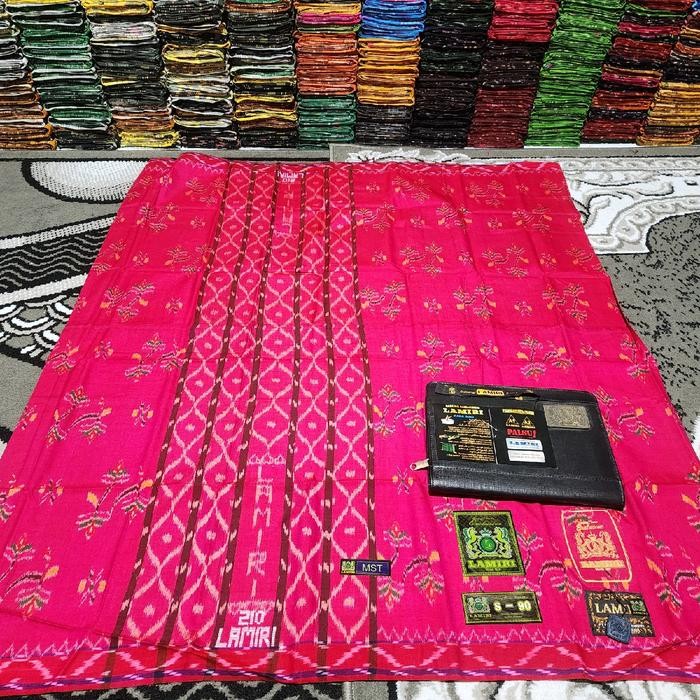 Terlaris Lamiri Sarung Tenun Atbm Jahit Tengah Tipe Mst S90 Kembang Benang Sutra 80% Semi Full