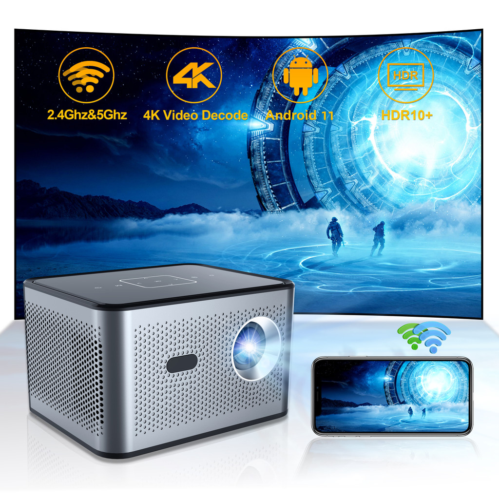 JD XNANO X3 Pro H713 Small Projectors Electric Focus Keystone correction 2.4G&5G BT5.0 Android11 LCD