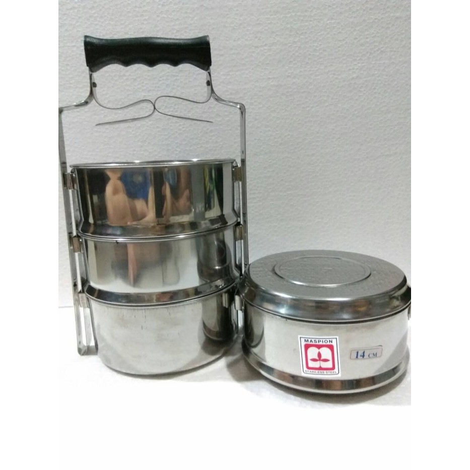 Maspion rantang stainless susun 4 / rantang 14cm