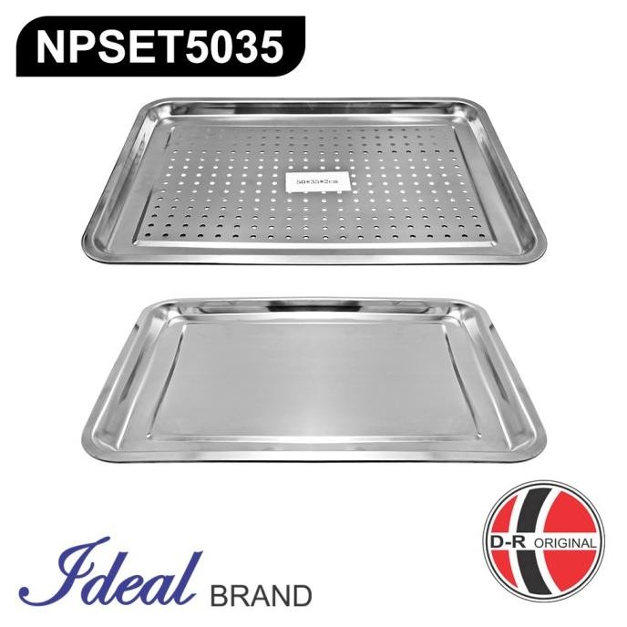 IDEAL NPSET5035 NAMPAN & NAMPAN TIRIS STAINLESS SET 50X35CM