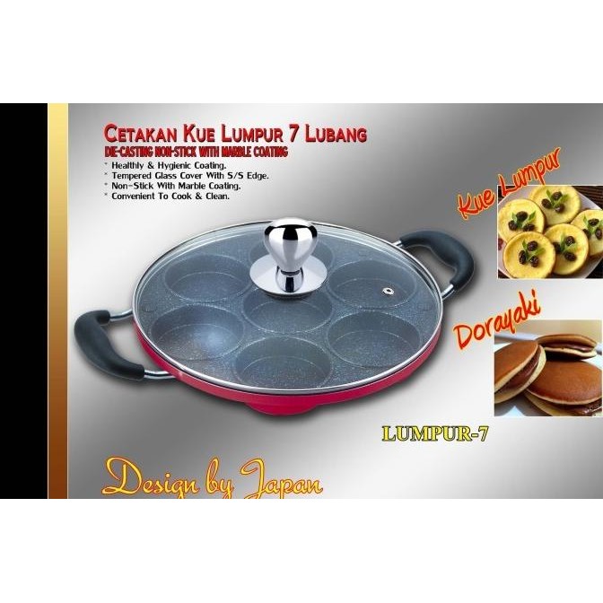 |Premium| Cetakan Kue Lumpur BISTRO Teflon 7 luba