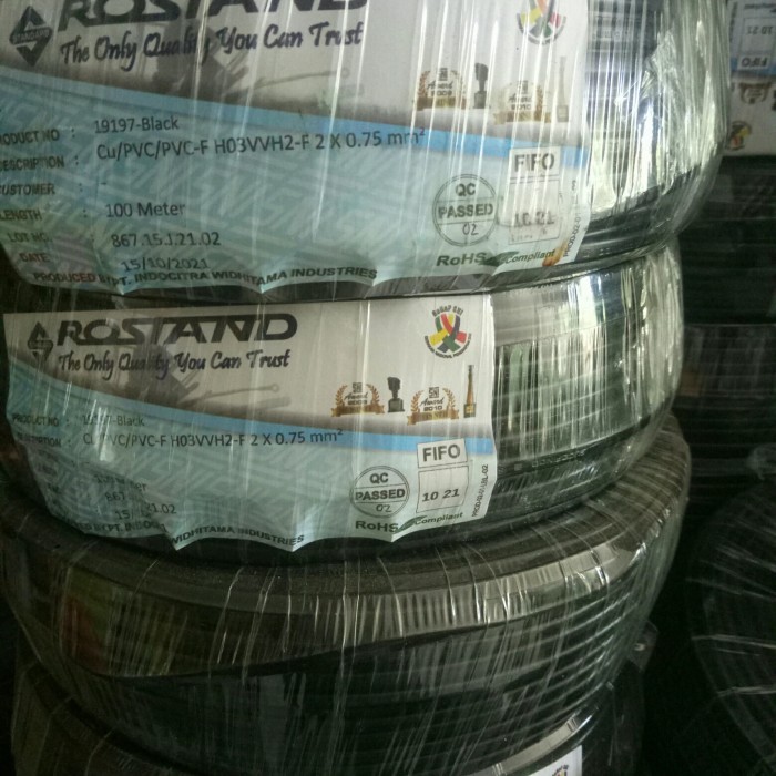 Kabel Oval H03Vvh2-F2 2X0.75@100 M Rostand