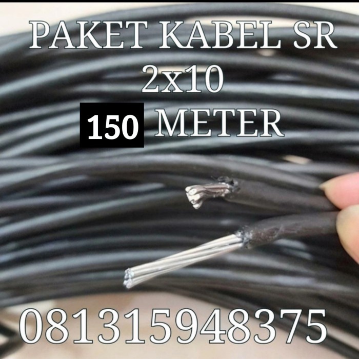Kabel Pln 2X10 150 Meter Kabel Twist Pln Hitam / Kabel Sr Paket 150 M