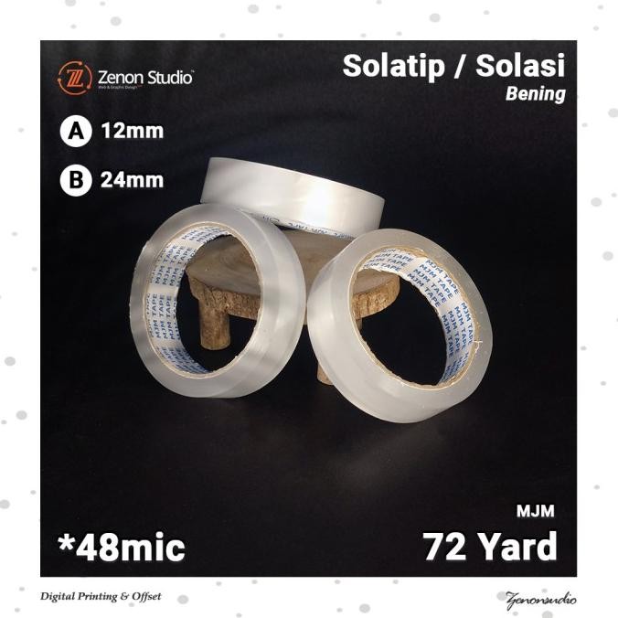 

$$$$] Solasi Bening 12mm 24mm 72 yard Solatip Kantor Meja Lakban Kualitas Terbaik