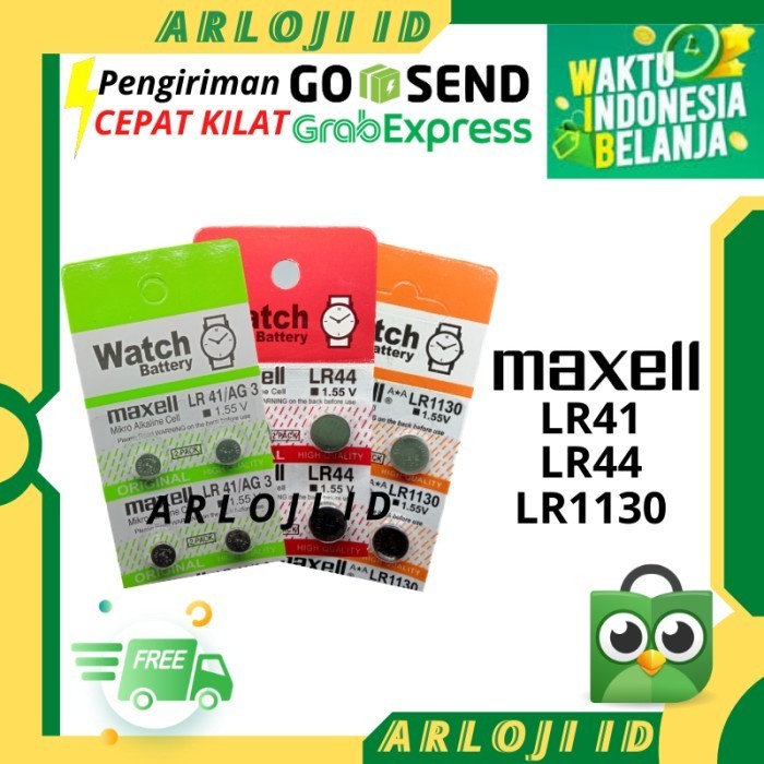 PROMO SPECIAL BATERAI LR41 LR44 LR1130 MAXELL BATRE LR41 LR44 LR1130 BUTTON CELL KODE 750