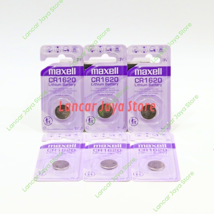 TERPERCAYA BATRAI MAXELL CR-1620 MADE IN JAPAN /BATERAI MAXELL CR1620 KODE 143