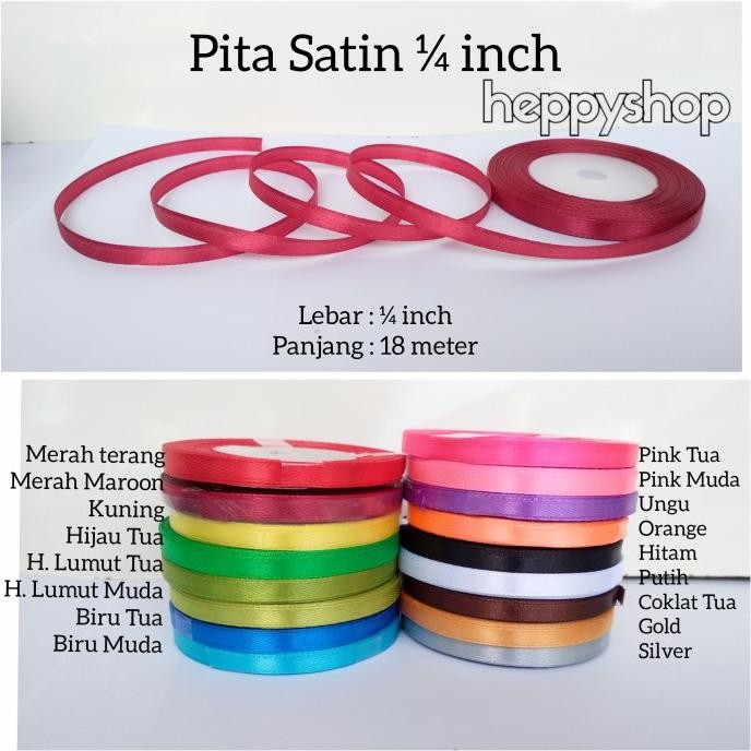 

] Pita Satin 1/4 inch (0,6 cm)