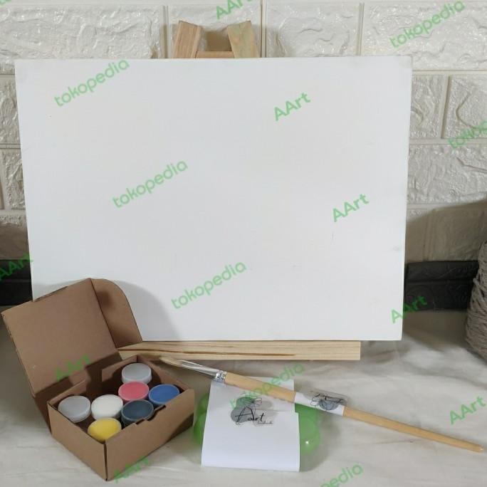 

PAKET LUKIS LENGKAP KANVAS LUKIS 30X40 CM + STANDING