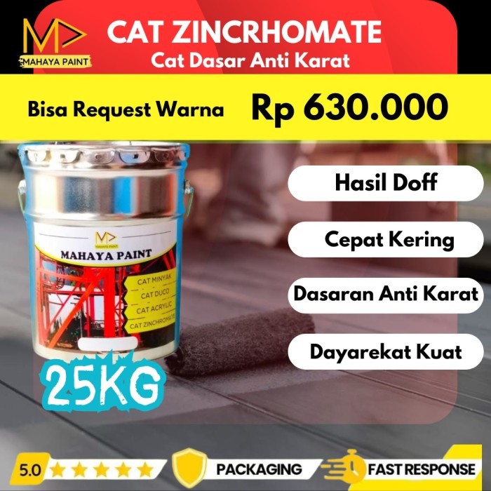 Cat Dasar Besi / Cat Zinchromate Anti Karat 25Kg Mahaya Paint