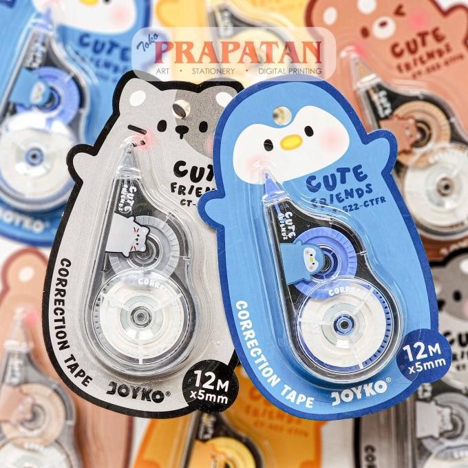 

Produk Unggulan] Joyko Correction Tape CT-522-CTFR Cute Friends | Tip Ex Kertas