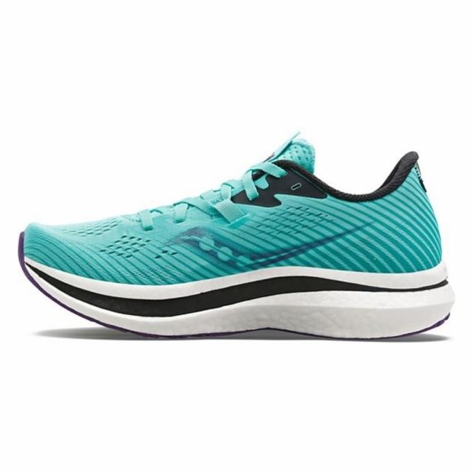 Saucony Endorphin Pro 2 Womens Road Running Shoes - Cool Mint / Acid Terlaris