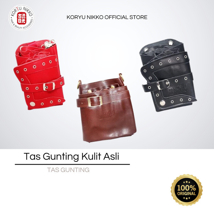 TERBARU Koryu Nikko PROMO Tas Gunting Kulit Asli Original - KA 1/2/3