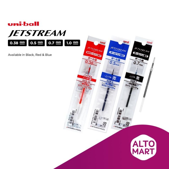 

HEMAT UNI BALL SXR-05 REFILL 0.5 0.7 1.0 MM FOR JETSTREAM BALLPOINT PEN KODE 215
