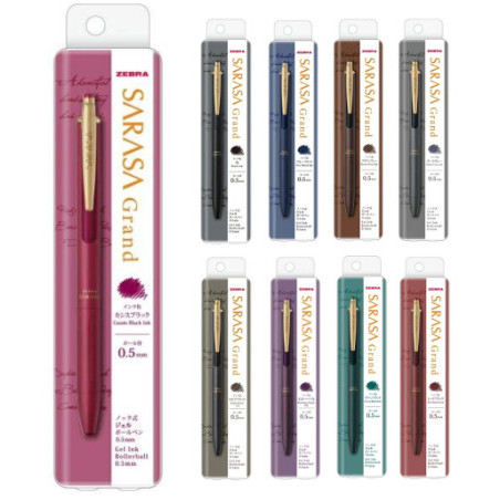 

KOMPLIT ZEBRA SARASA GRAND VINTAGE COLOR GEL INK PEN 0.5MM P-JJ56 KODE 869