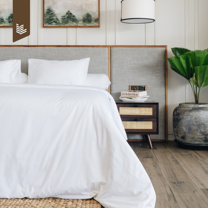 Indolinen Duvet Set -Isian Selimut & Cover Selimut Standar Hotel Putih