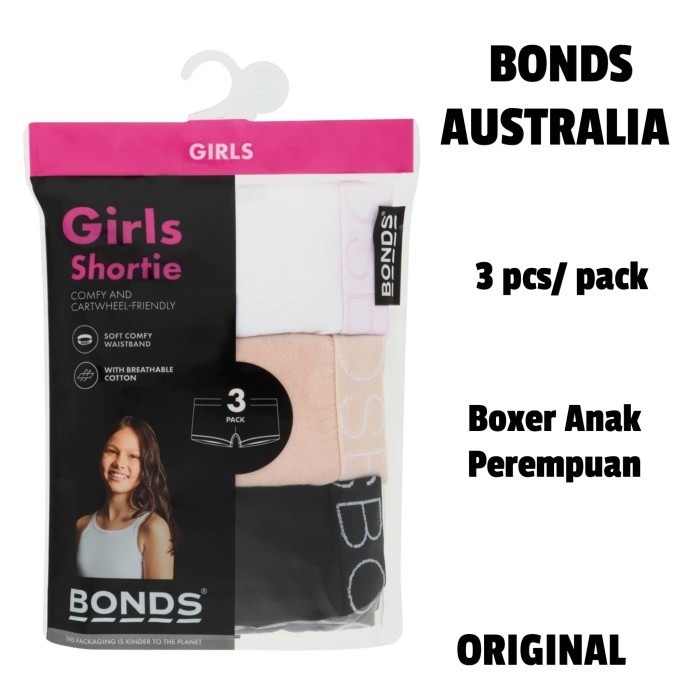 bonds underwear anak perempuan model shortie