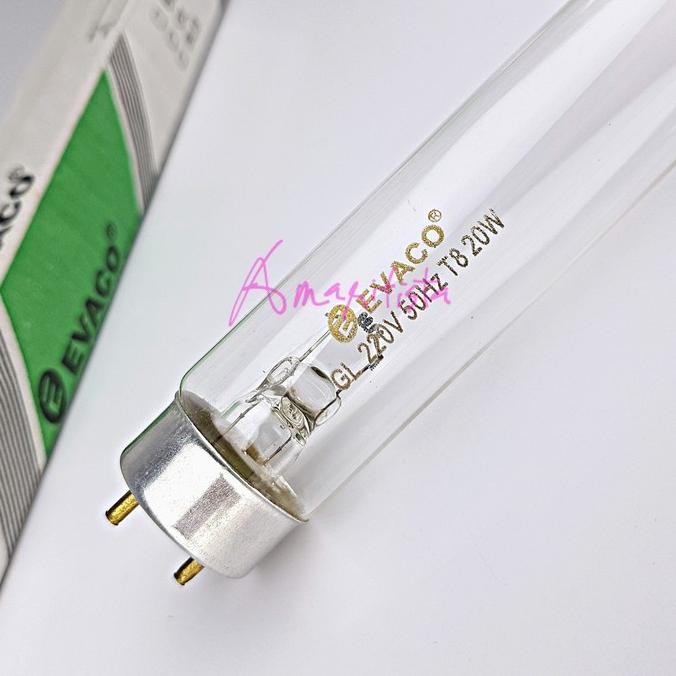 |Premium| Lampu UV UVC Germicidal sterilizer T8 20W 60cm EVACO Filter air kuman