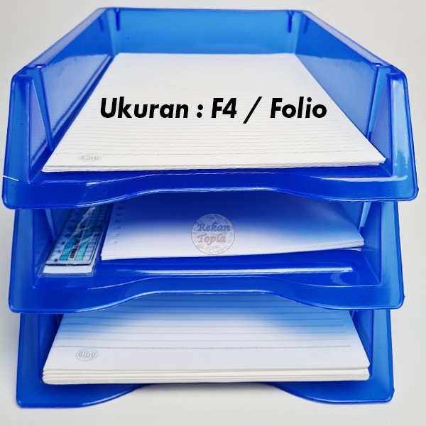 Rekomendasi Terbaik  (Dapat 3 Susun) Rak Kertas / Rak Meja / Tempat File Dokumen / Rak Susun