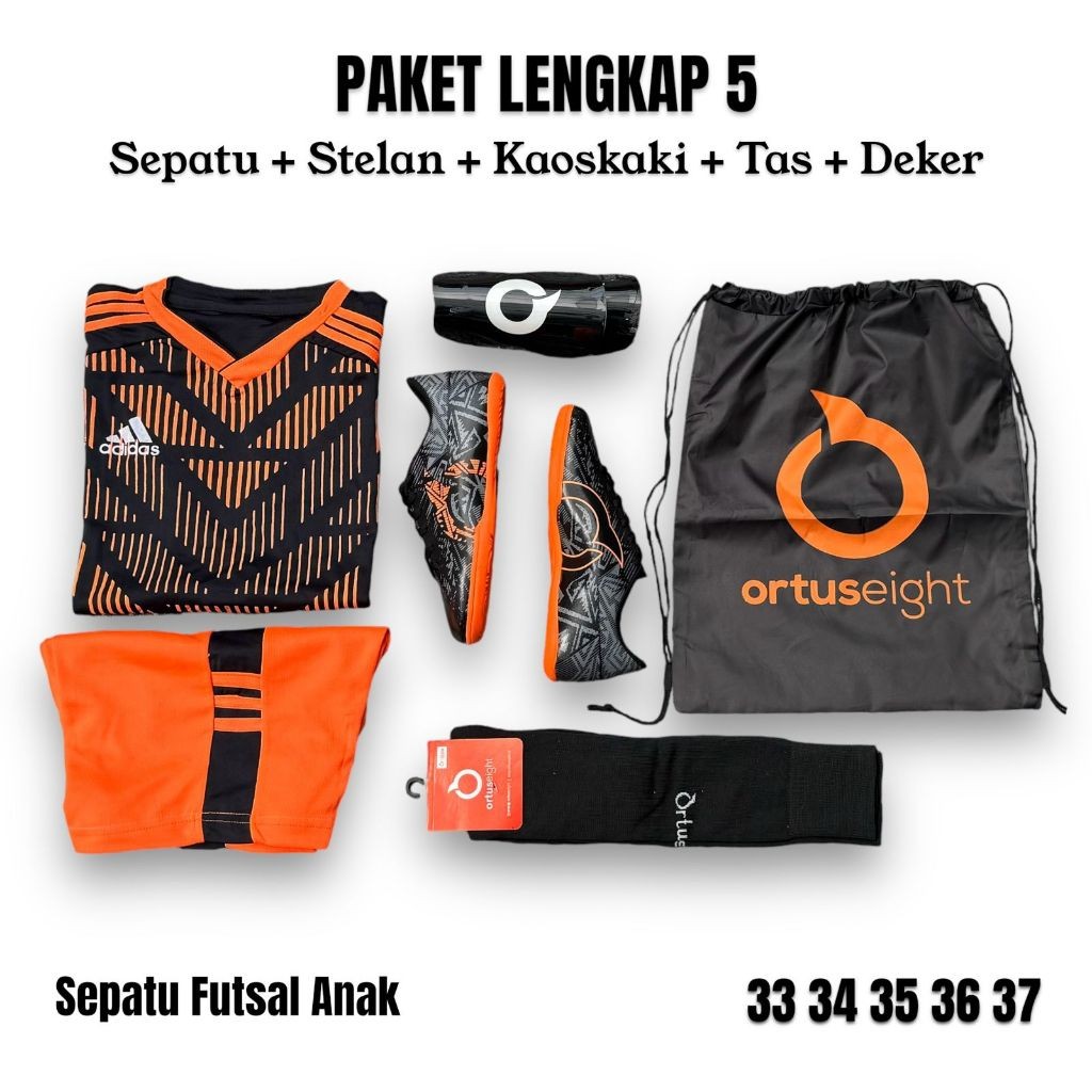 Terfavorit  Paket Komplit 5 Sepatu Futsal Anak Laki Laki Ortus Kekinian Sepatu Futsal Junior Sd
