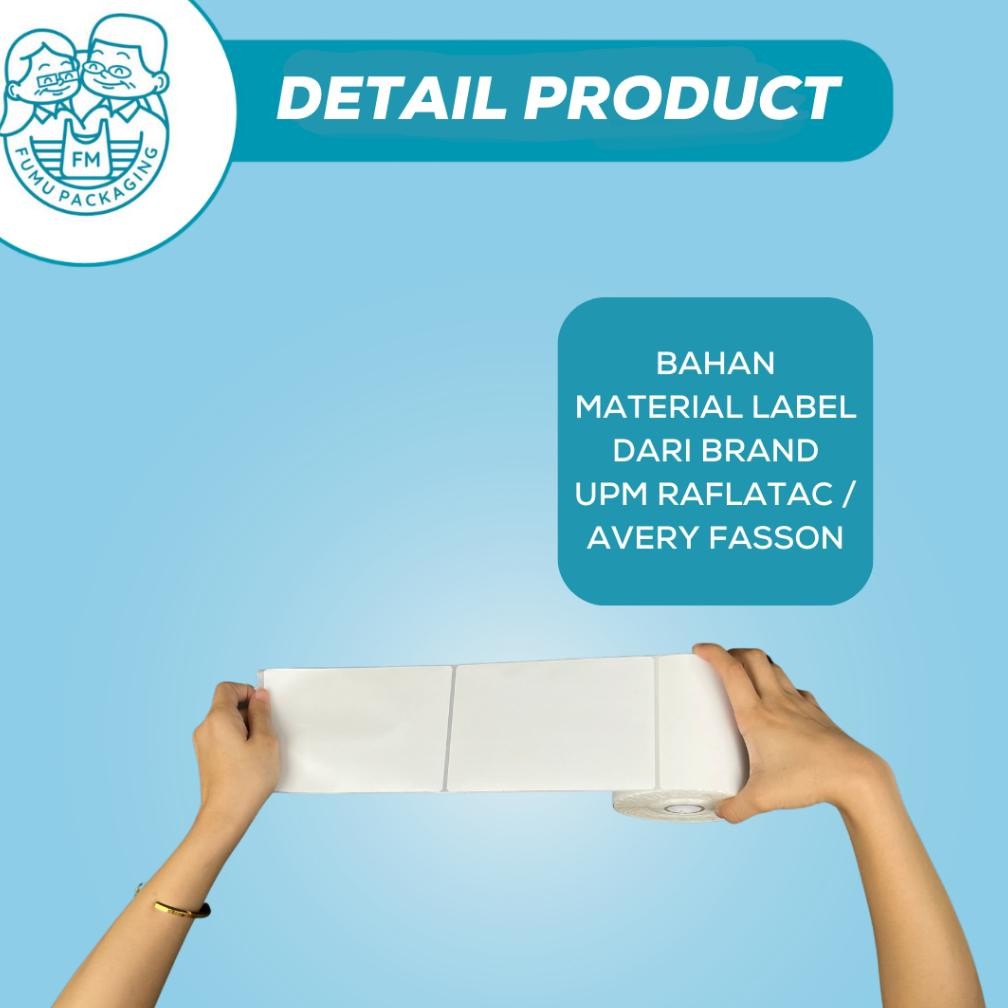 

TERLARIS Label Thermal 100x150mm Roll / Sticker Label Barcode Isi 500pcs Premium rq-56
