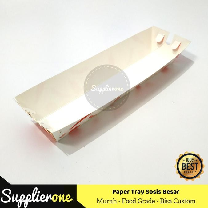 

TERBARU DUS BOX KEMASAN SOSIS | PAPER TRAY SOSIS BESAR UK 22 X 4 X 4 ISI 75 !!!!!