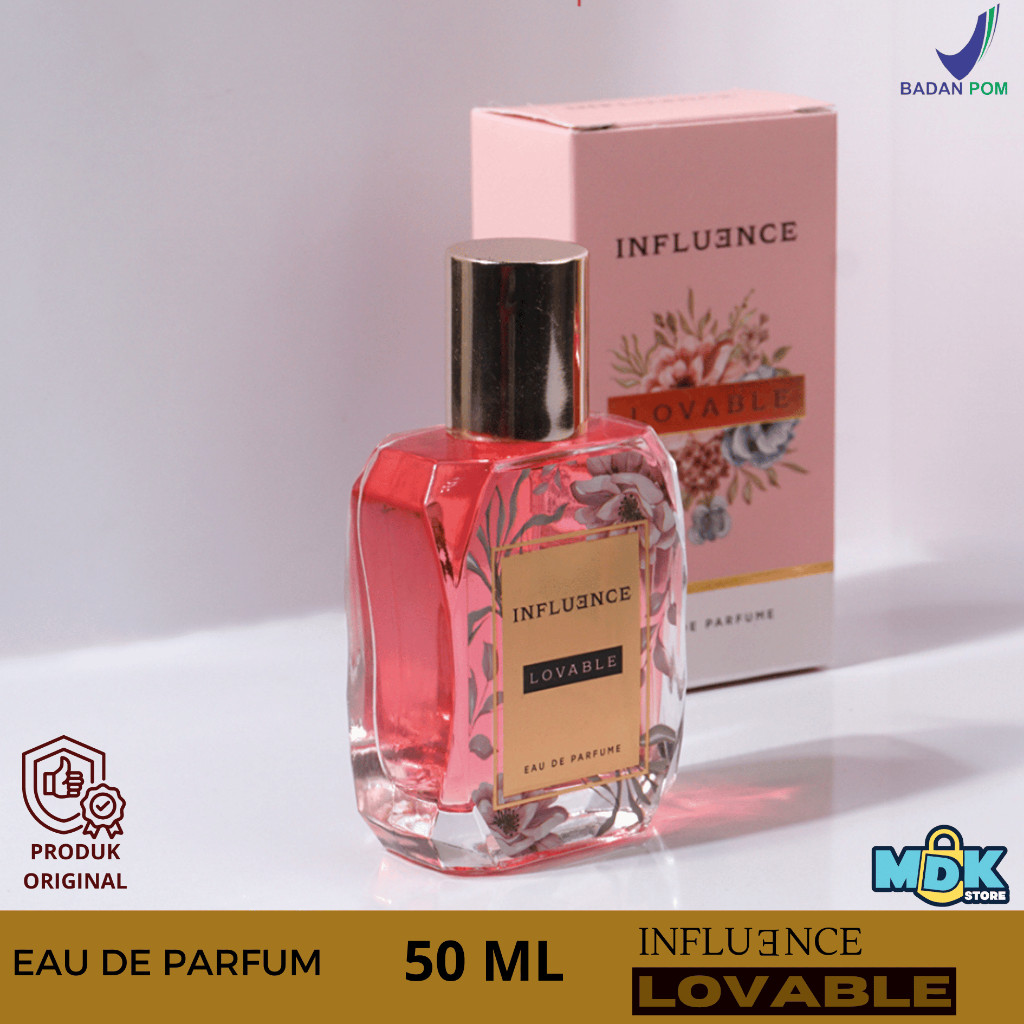 TERBARU Parfum Wanita Influence Lovable Original Wangi Soft Dan Influence Durence EDP 50 ml