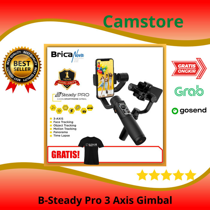 Brica B-Steady Pro 3-Axis Stabilizer Gimbal Smartphone / Stabilizer Hp
