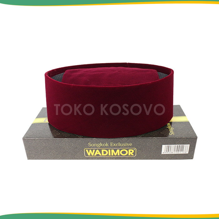 Promo Peci Songkok Kopiah Wadimor Ac Merah Dan Maroon Tinggi 9,10 Nomor 4-9