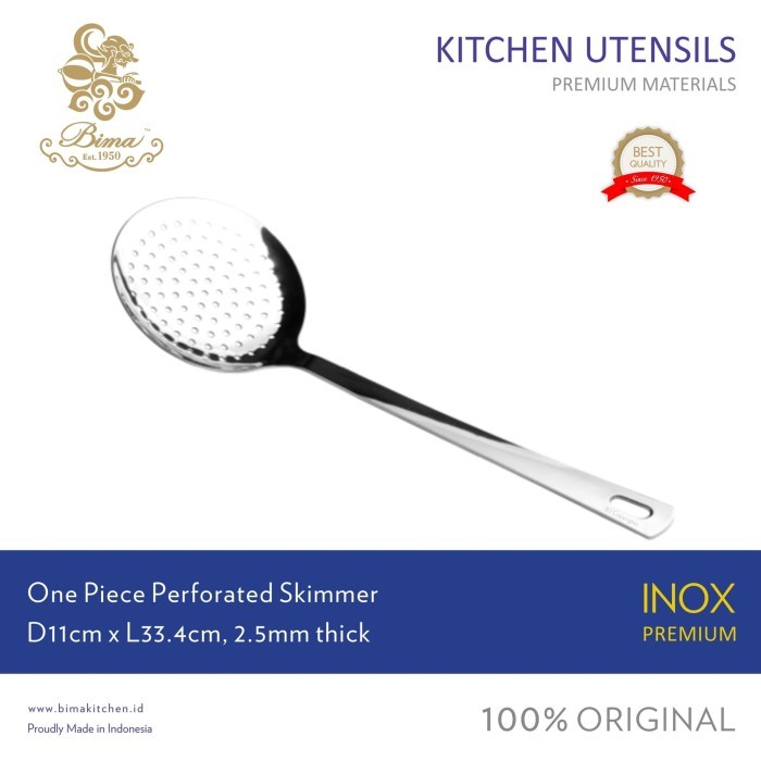 Sutil Bima Perforated Skimmer One Piece 33.4Cm, Inox Premium